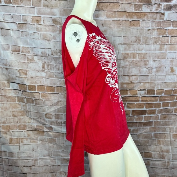 Affliction Women’s Graphic Long Sleeve Cut-Out T-Shirt -Various Sizes -NWT - Picture 5 of 9